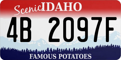 ID license plate 4B2097F