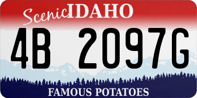 ID license plate 4B2097G