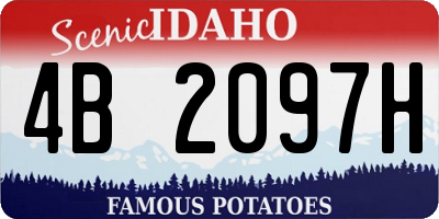 ID license plate 4B2097H