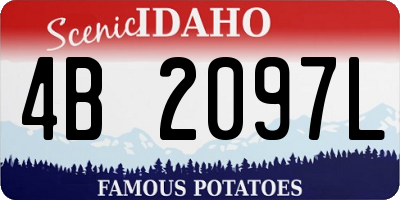 ID license plate 4B2097L