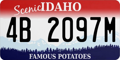 ID license plate 4B2097M