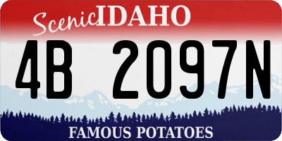 ID license plate 4B2097N