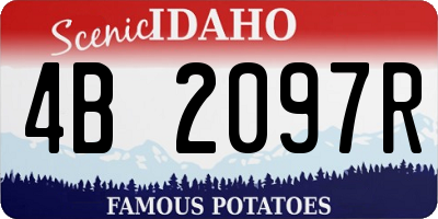 ID license plate 4B2097R