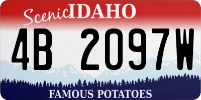 ID license plate 4B2097W