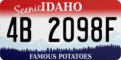 ID license plate 4B2098F
