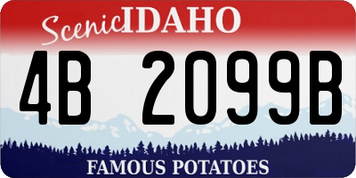 ID license plate 4B2099B