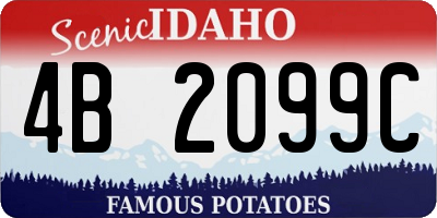 ID license plate 4B2099C