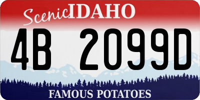 ID license plate 4B2099D