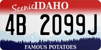ID license plate 4B2099J