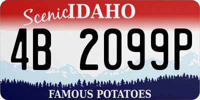 ID license plate 4B2099P