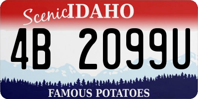 ID license plate 4B2099U