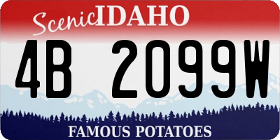 ID license plate 4B2099W