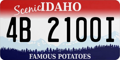 ID license plate 4B2100I