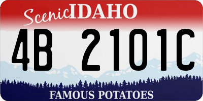 ID license plate 4B2101C