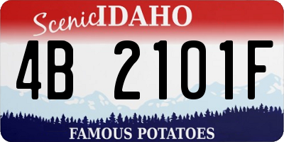 ID license plate 4B2101F
