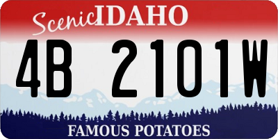 ID license plate 4B2101W