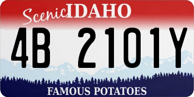 ID license plate 4B2101Y