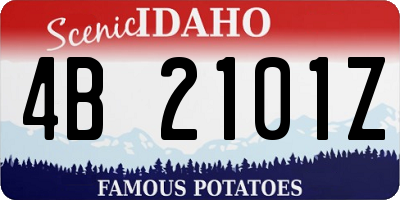 ID license plate 4B2101Z