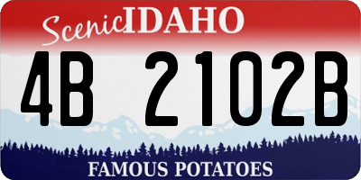 ID license plate 4B2102B
