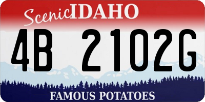 ID license plate 4B2102G