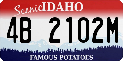 ID license plate 4B2102M