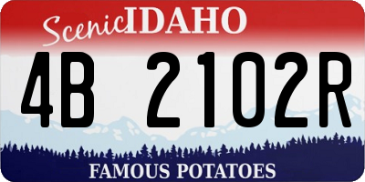ID license plate 4B2102R