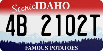 ID license plate 4B2102T
