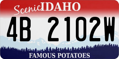 ID license plate 4B2102W