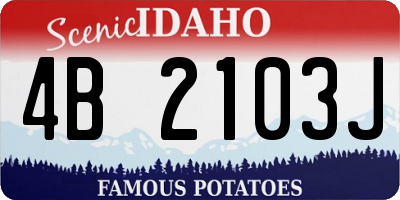 ID license plate 4B2103J