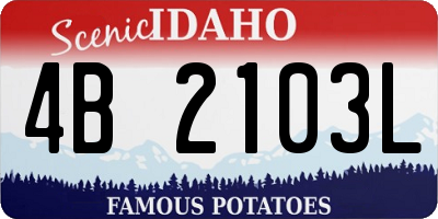 ID license plate 4B2103L