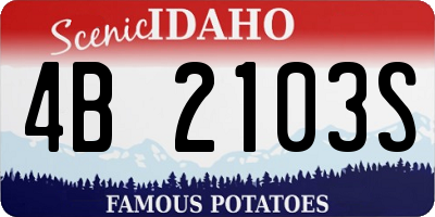 ID license plate 4B2103S