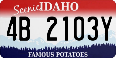 ID license plate 4B2103Y