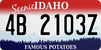 ID license plate 4B2103Z
