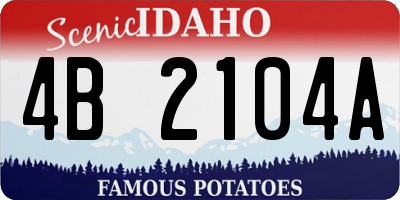 ID license plate 4B2104A
