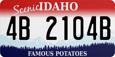 ID license plate 4B2104B