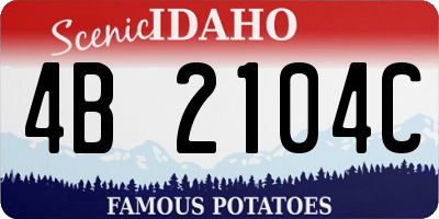 ID license plate 4B2104C