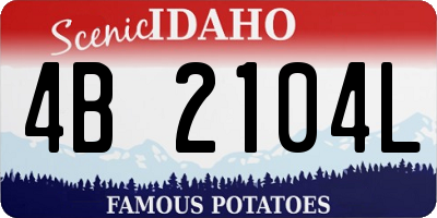 ID license plate 4B2104L