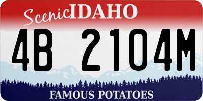 ID license plate 4B2104M