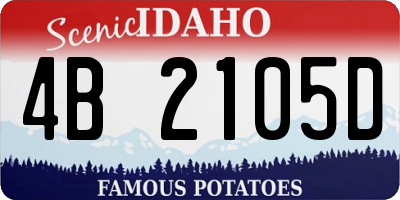 ID license plate 4B2105D