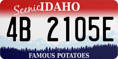 ID license plate 4B2105E