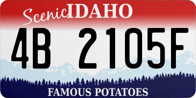 ID license plate 4B2105F