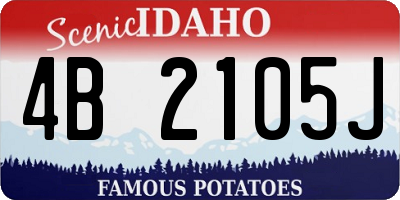ID license plate 4B2105J