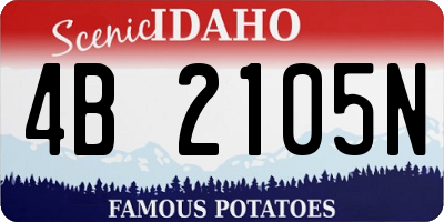 ID license plate 4B2105N