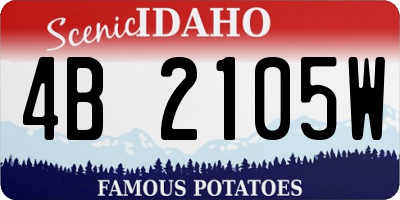 ID license plate 4B2105W