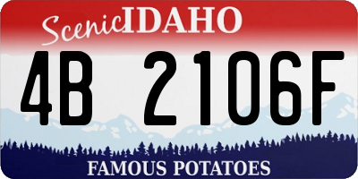 ID license plate 4B2106F