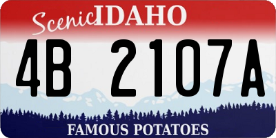 ID license plate 4B2107A