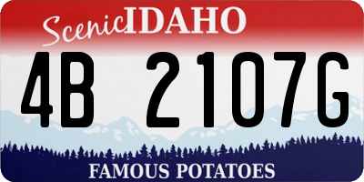 ID license plate 4B2107G