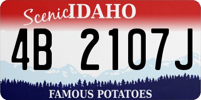 ID license plate 4B2107J