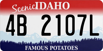 ID license plate 4B2107L