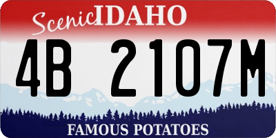 ID license plate 4B2107M